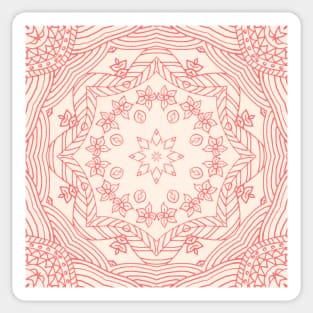 Hand Drawn Rose Gold Mandala Sticker